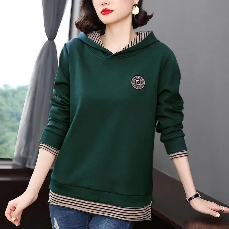 Women Velvet Hooded Sweatshirt Long Sleeve Winter Autumn - Image 3