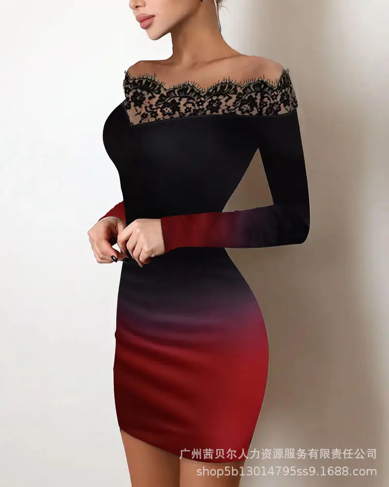 Black V-Neck Pleated Satin Dress ODS1013C Series - Image 7