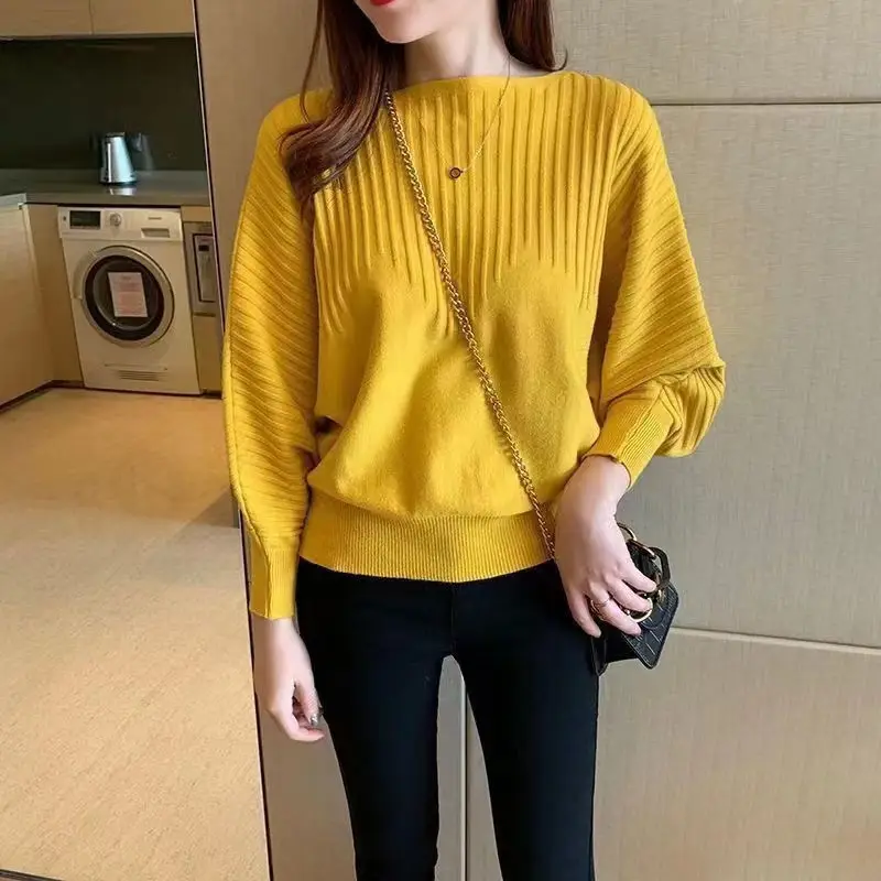 Women's Off-Neck Knitted Sweater with Crossbody Bag - Image 11