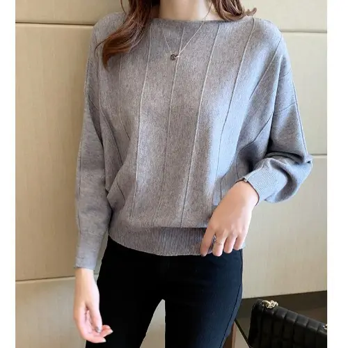 Women's Off-Neck Knitted Sweater with Crossbody Bag - Image 5