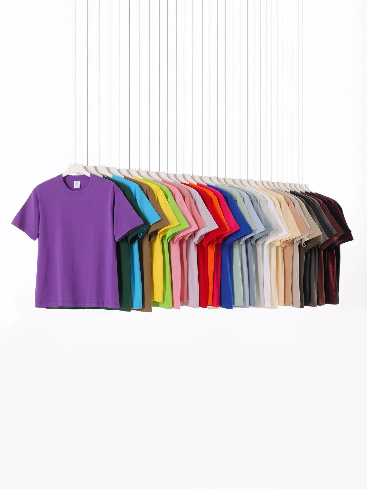 Pink 230g Cotton T-Shirt Unisex Loose Fit