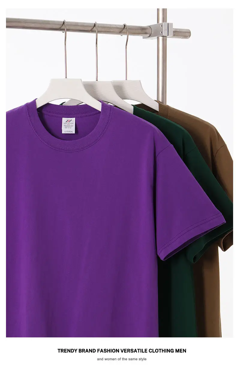 Pink 230g Cotton T-Shirt Unisex Loose Fit — feature 6