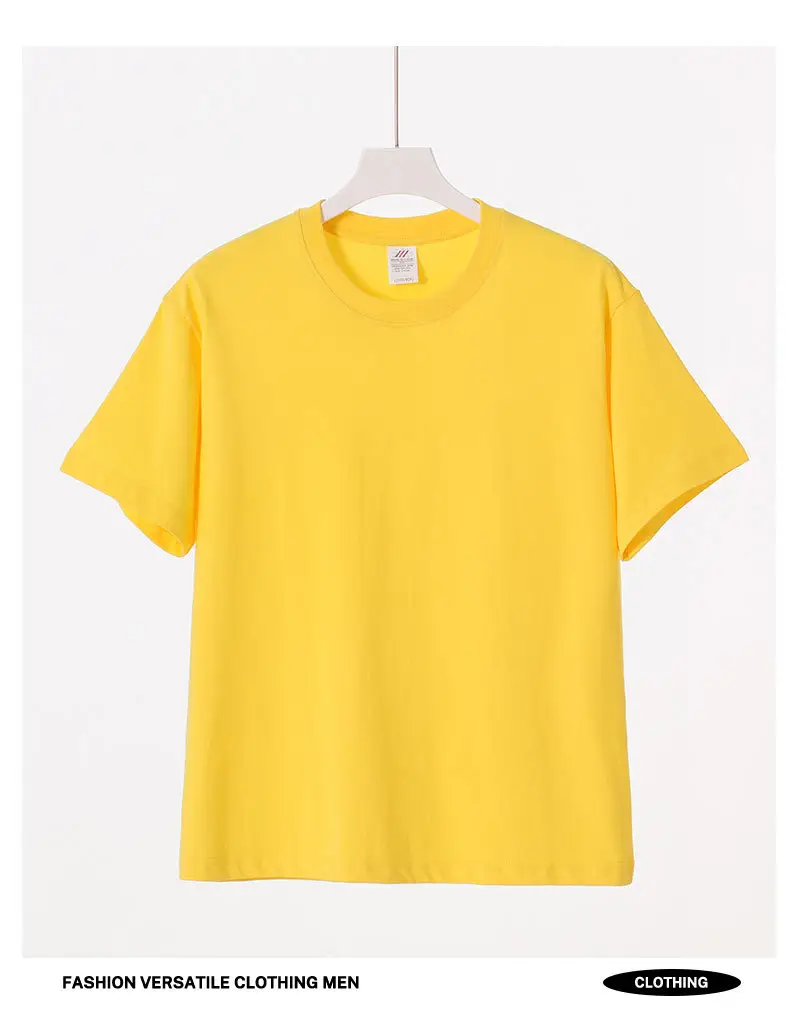 Pink 230g Cotton T-Shirt Unisex Loose Fit — feature 7