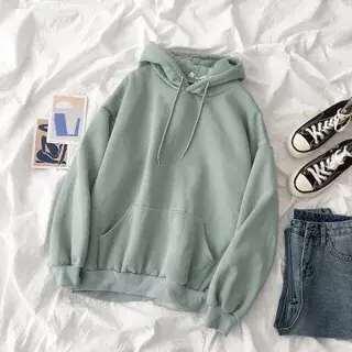 Light Blue Fleece Hooded Sweatshirt for Girls Party Wear - Image 11