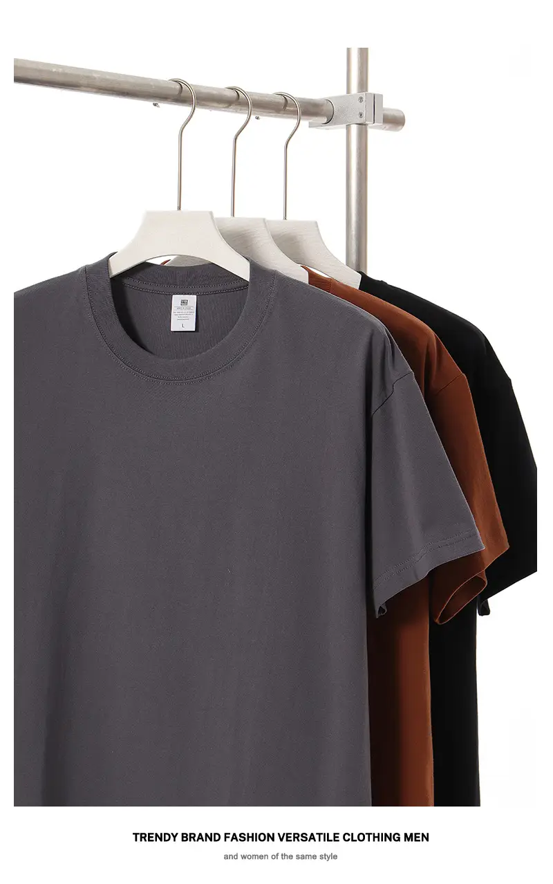 Men Women Cotton T-Shirt Drop Shoulder Wholesale — feature 7