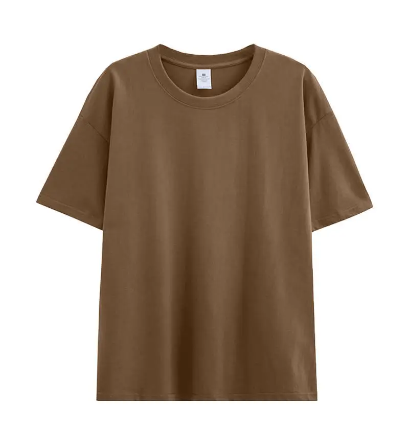 Men Women Cotton T-Shirt Drop Shoulder Wholesale - Image 21