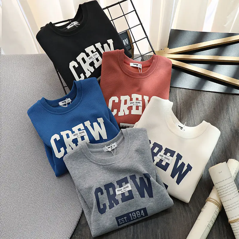 Crew Print Cotton Sweatshirt Large for Boys - Image 7