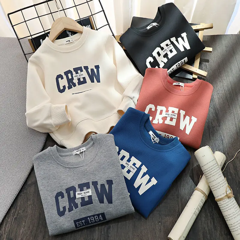 Crew Print Cotton Sweatshirt Large for Boys β feature 1