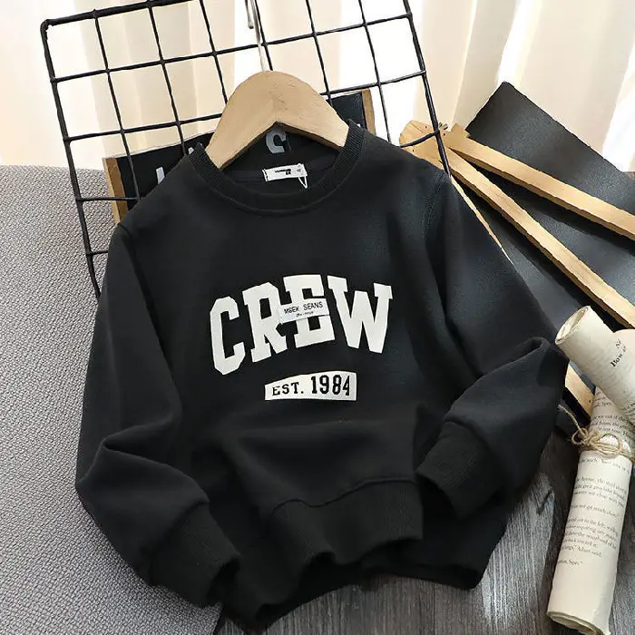 Crew Print Cotton Sweatshirt Large for Boys - Image 3