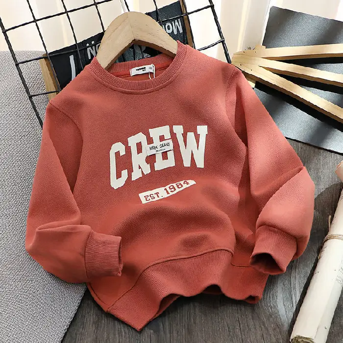 Crew Print Cotton Sweatshirt Large for Boys - Image 5