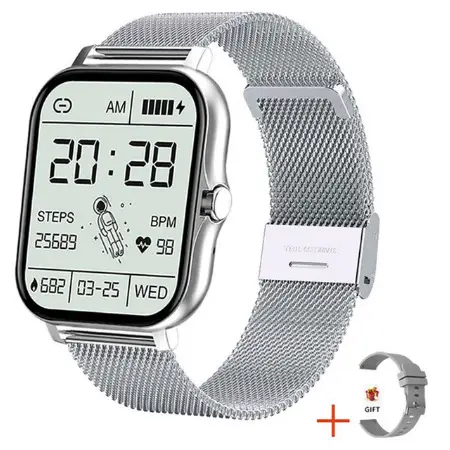 Smart Watch with Digital Display & Metal Band - Image 8
