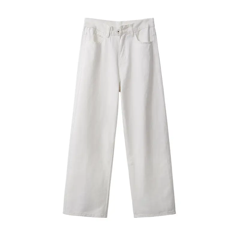 White Wide Leg Pants for Girls Early Spring 2022 Slimming - Image 6