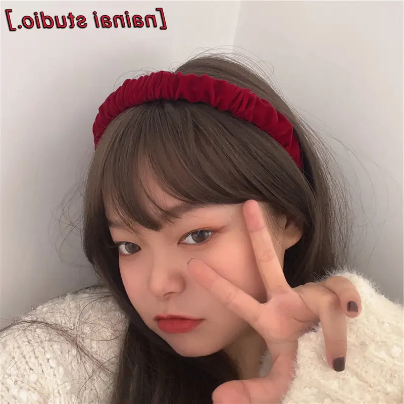 Red Velvet Hairpin with Wide Bow for Women - Image 5