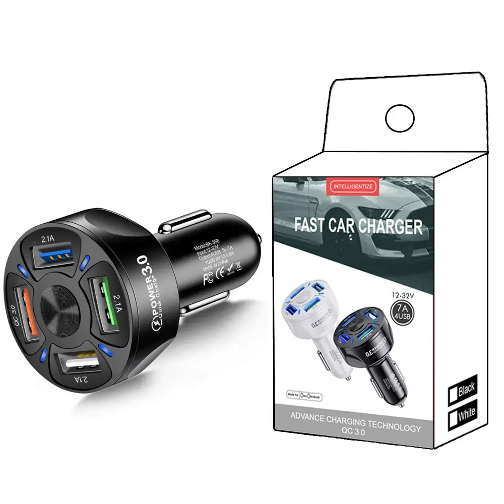 35W QC3.0 4USB Car Charger Fast Charging - Image 3