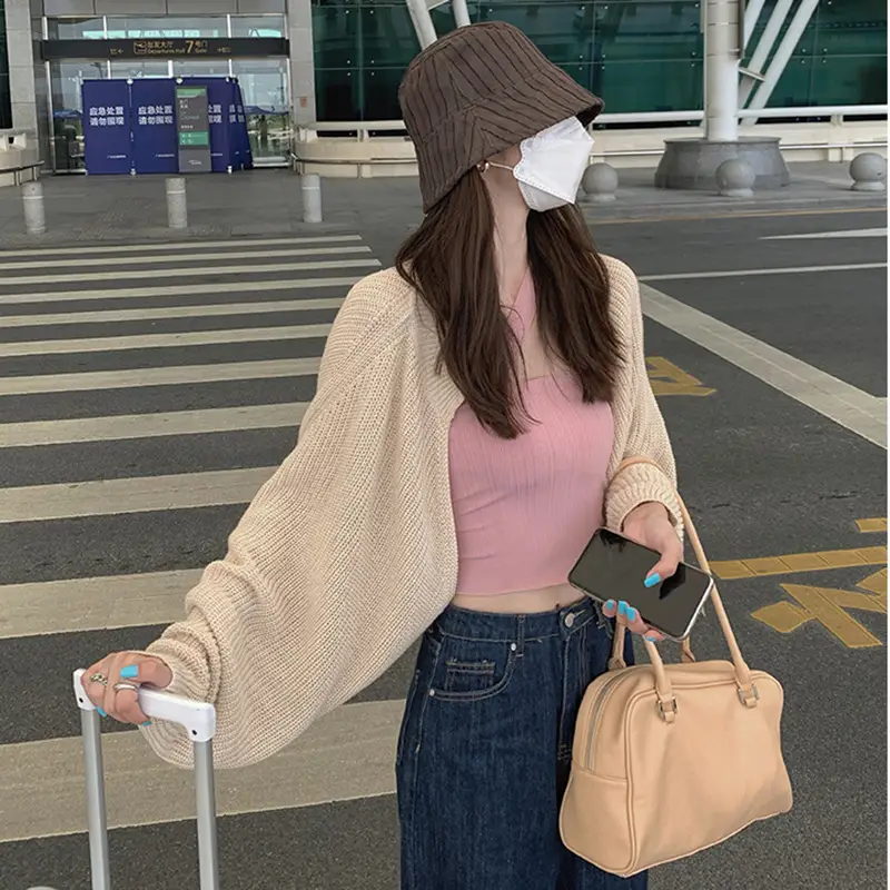 Women Knitted Sun Protection Cardigan Jacket Autumn 2022 - Image 5