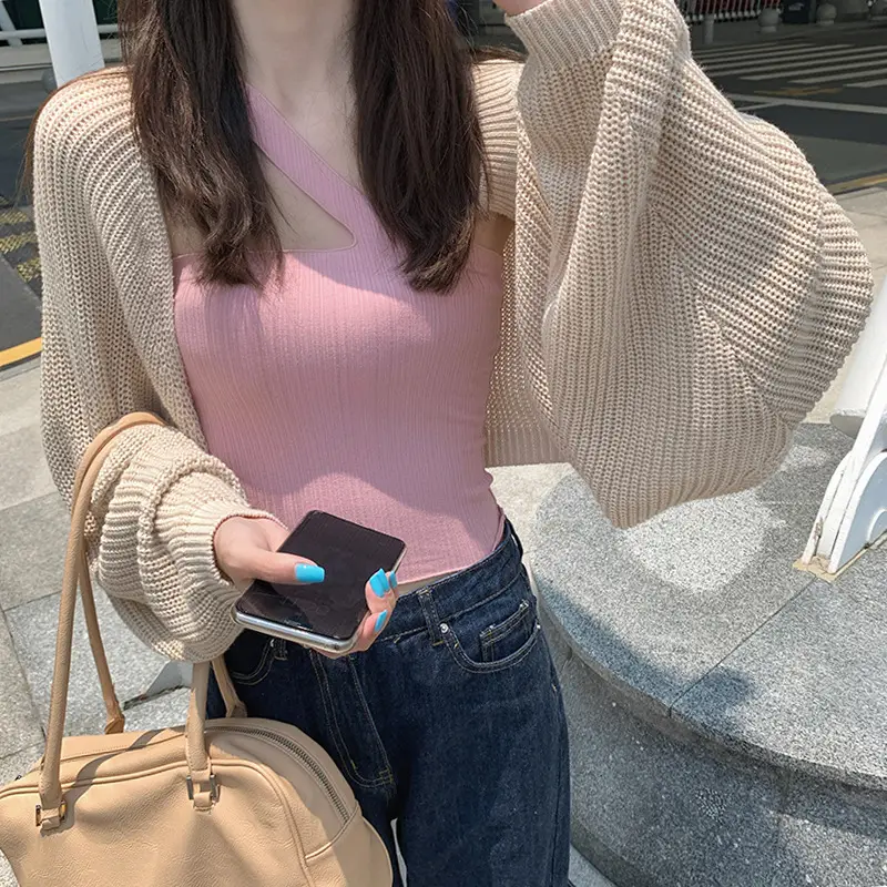 Women Knitted Sun Protection Cardigan Jacket Autumn 2022 - Image 2