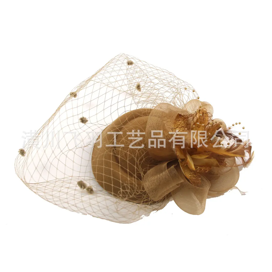 Blue Net Veil Hair Accessory for Women Vintage Topper - Image 17