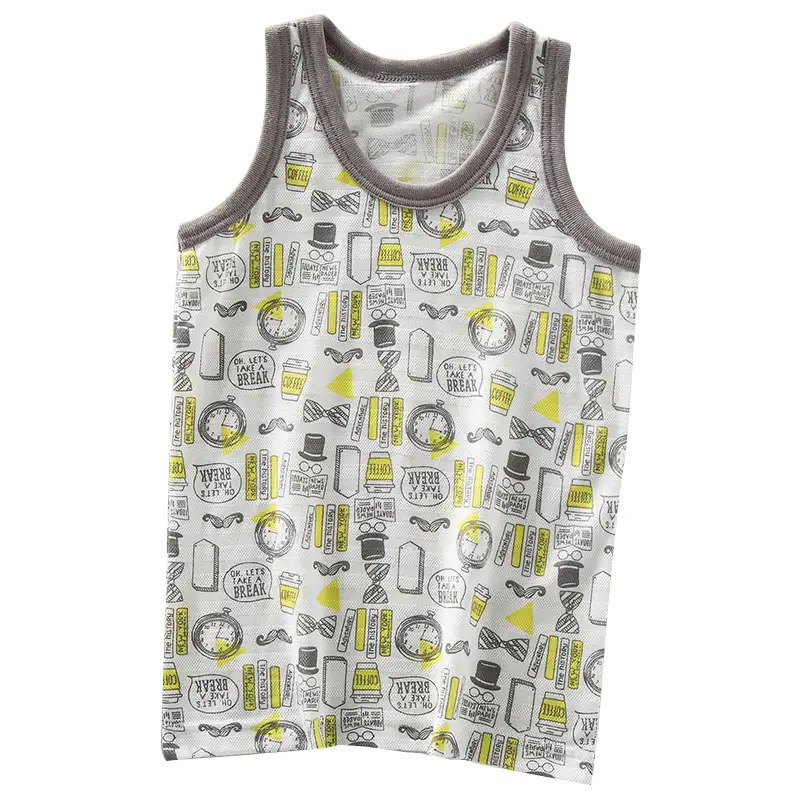 Boys Pure Cotton Sleeveless Vest Set of 3 - Image 6