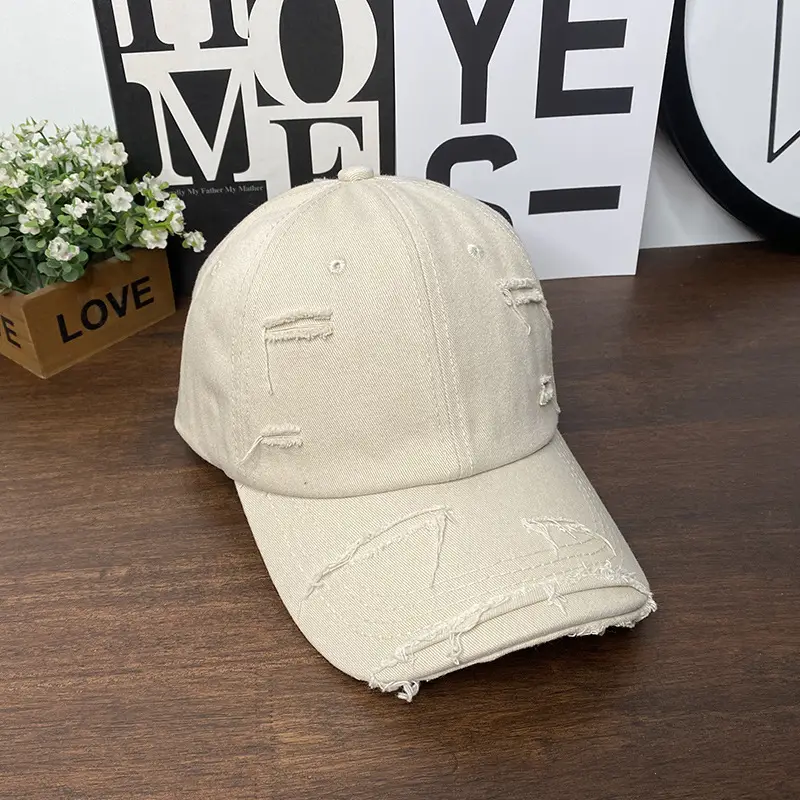 Men Ripped Wash Cap Turquoise Baseball Cap