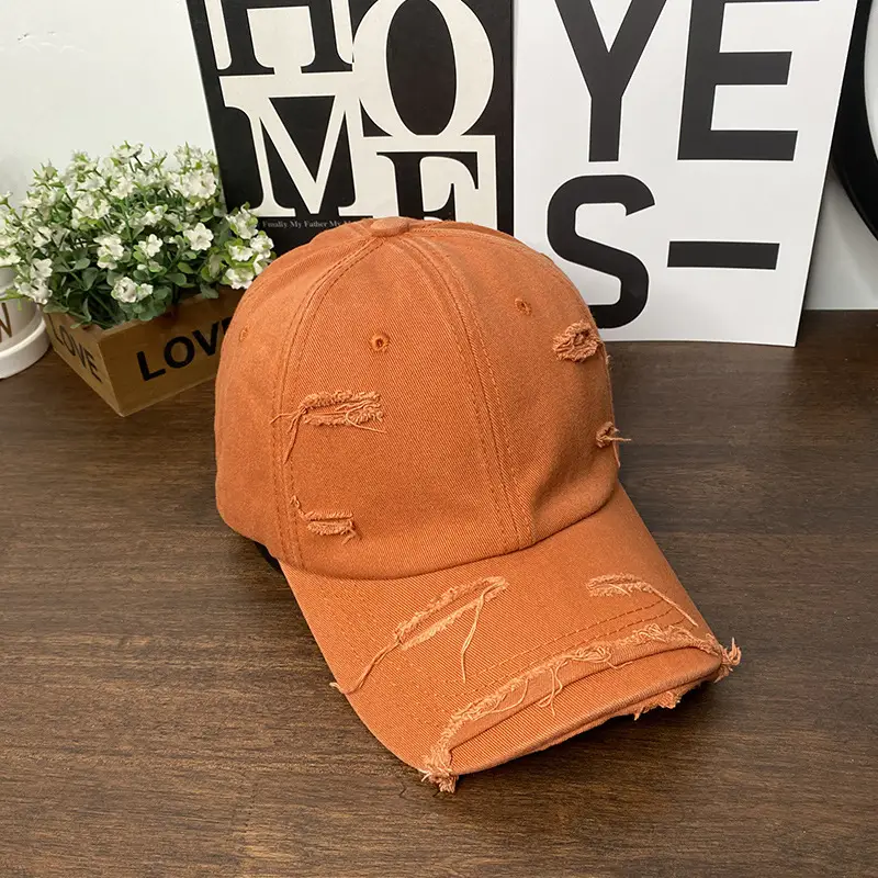 Men Ripped Wash Cap Turquoise Baseball Cap