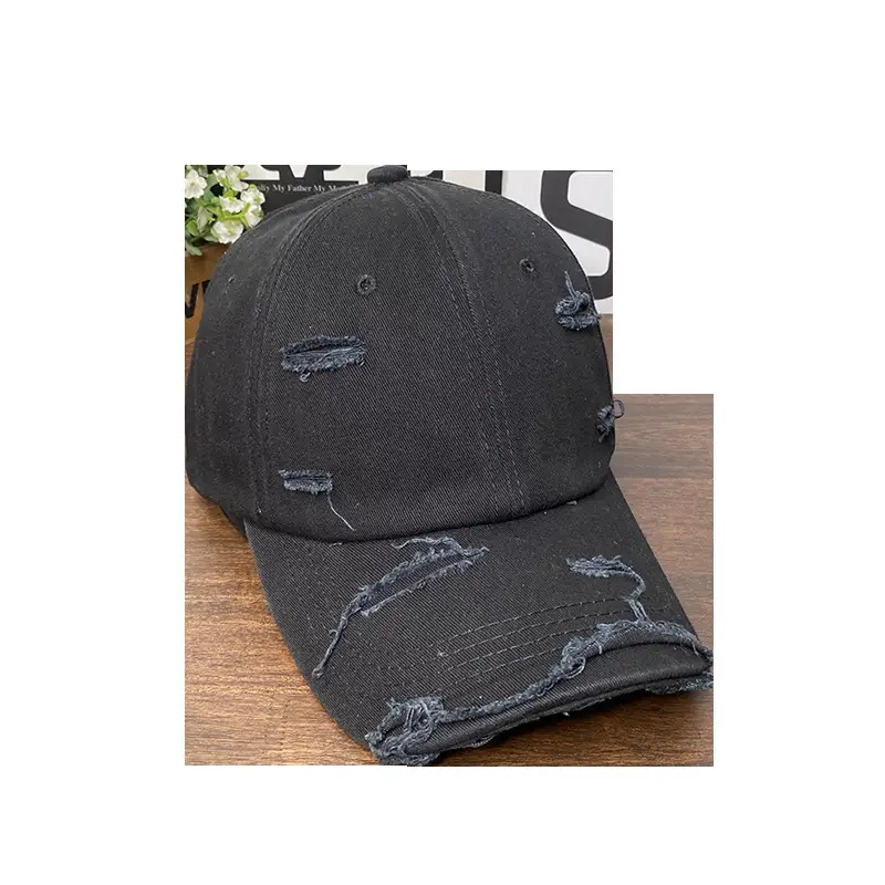 Men Ripped Wash Cap Turquoise Baseball Cap