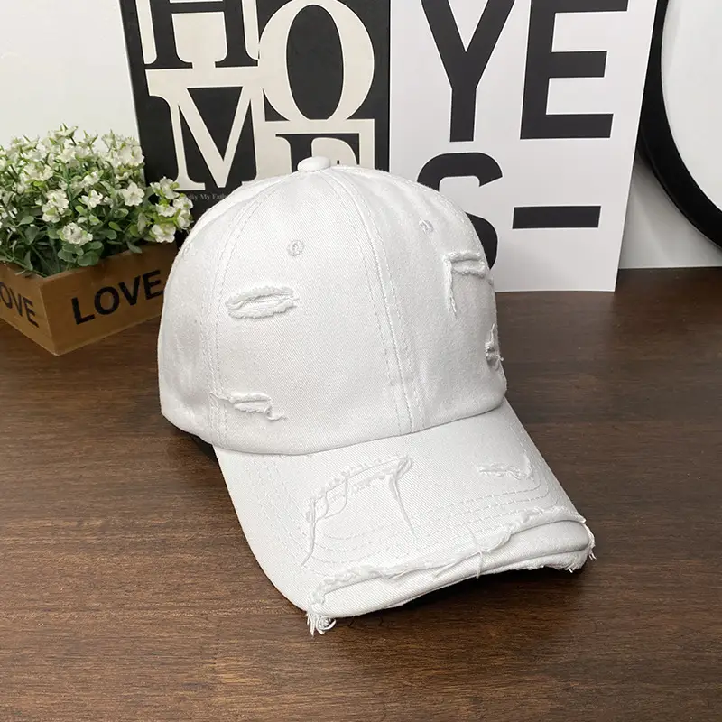 Men Ripped Wash Cap Turquoise Baseball Cap