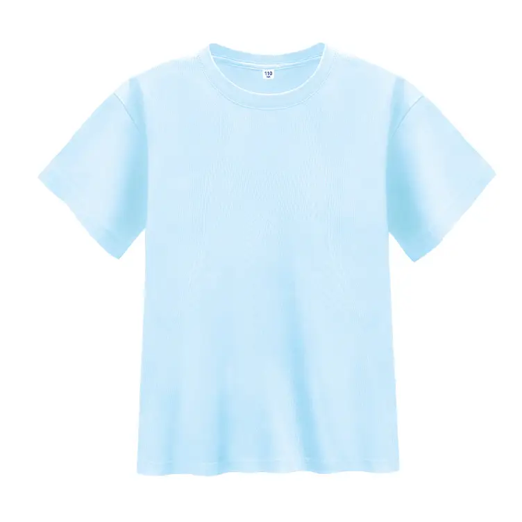 Blue Round Neck Cotton T-Shirt for Kids