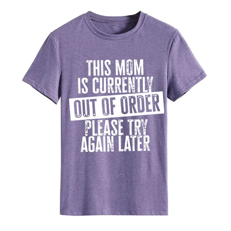 Women's Purple Printed T-Shirt Short Sleeve