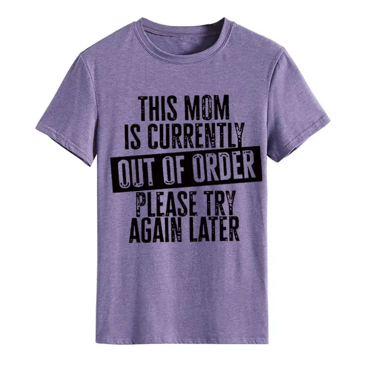 Women's Purple Printed T-Shirt Short Sleeve