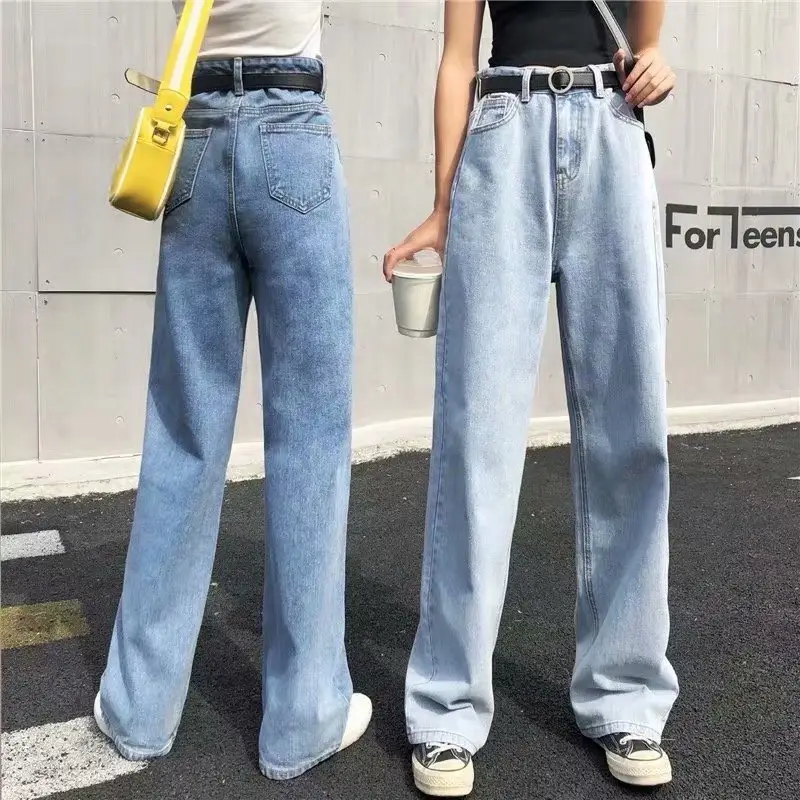 2022 Wide Leg Jeans Women High Waist Casual Pants