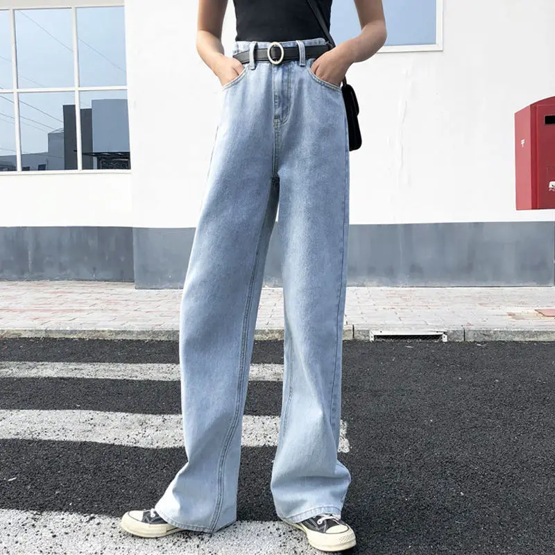 2022 Wide Leg Jeans Women High Waist Casual Pants