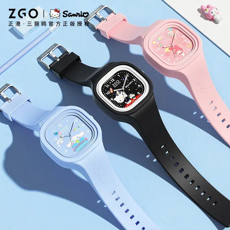 ZEQO Sanrio Cartoon Luminous Waterproof Silicone Watch White - Image 6