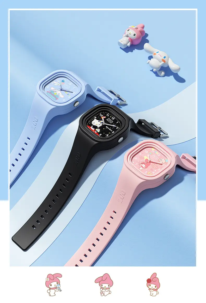 ZEQO Sanrio Cartoon Luminous Waterproof Silicone Watch White — feature 13
