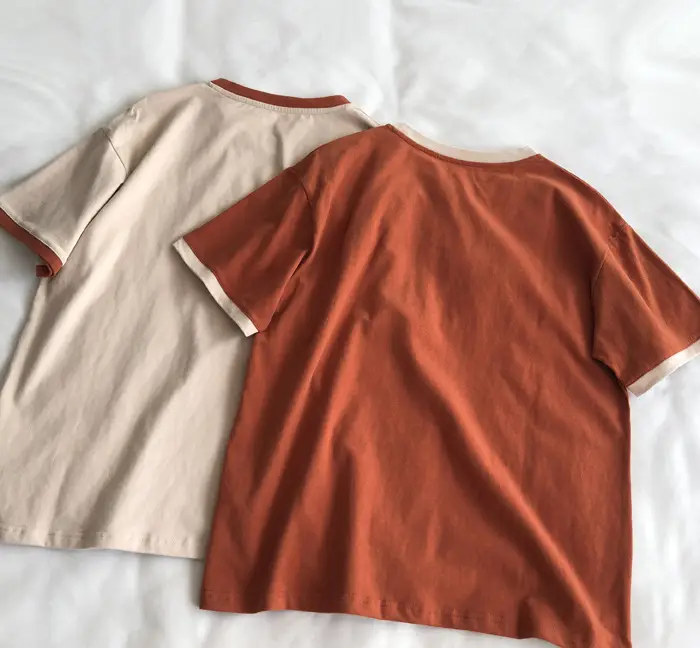 Women Crossbody T-Shirt Vintage Korean Style Slimming - Image 7