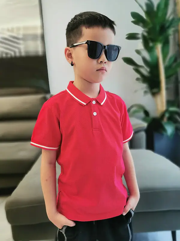 2026 Boys Navy Polo T-Shirt Short Sleeve Wholesale - Image 16