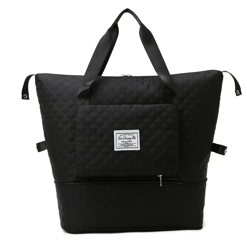 Purple Quilted Travel Fitness Bag for Women - Image 2