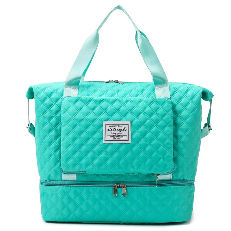 Purple Quilted Travel Fitness Bag for Women - Image 4