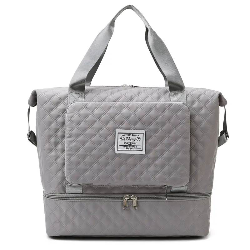 Purple Quilted Travel Fitness Bag for Women - Image 5