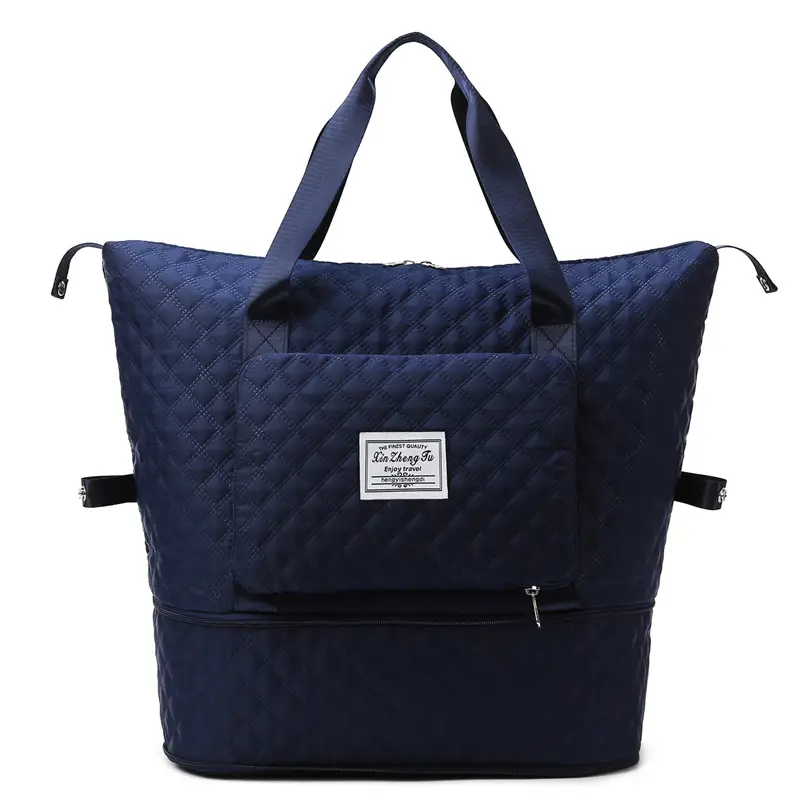 Purple Quilted Travel Fitness Bag for Women - Image 8
