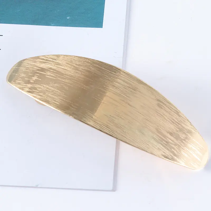Glossy Metal Hair Clips for Women - 5 Pcs Set
