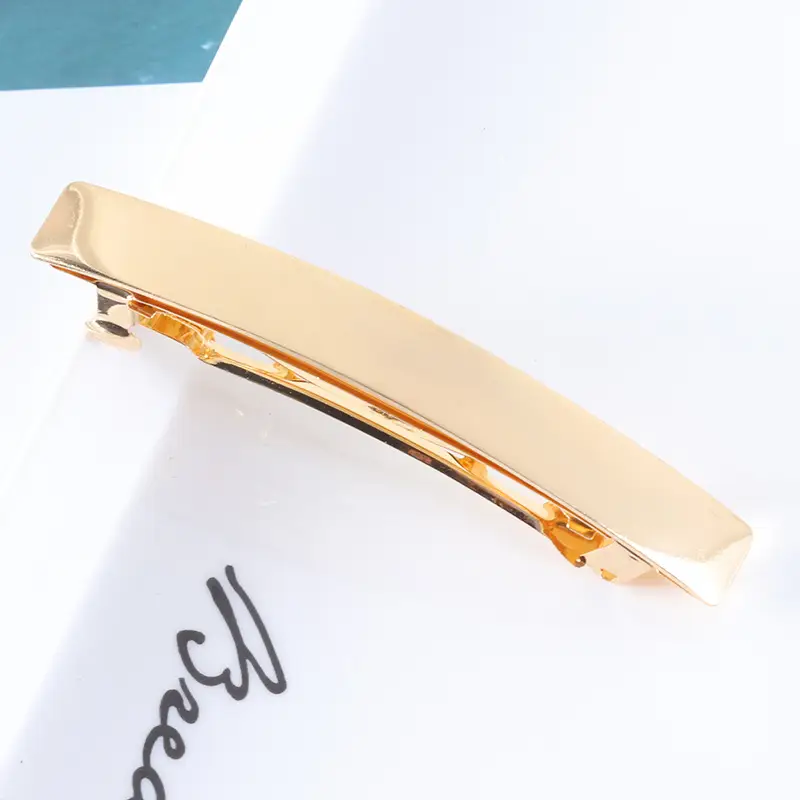 Glossy Metal Hair Clips for Women - 5 Pcs Set