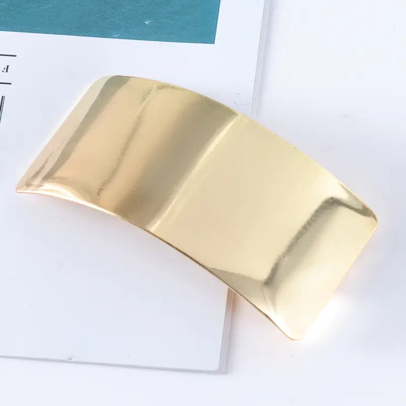 Glossy Metal Hair Clips for Women - 5 Pcs Set