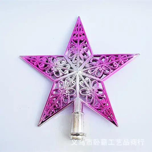 Hollow Five Star Christmas Tree Top Star Decor - Image 4