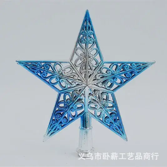 Hollow Five Star Christmas Tree Top Star Decor - Image 5