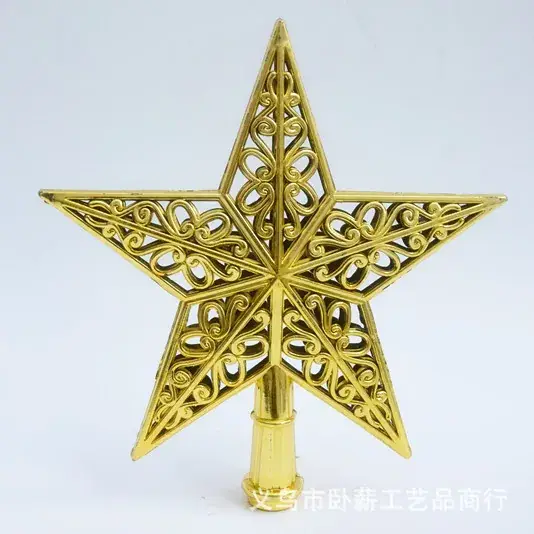 Hollow Five Star Christmas Tree Top Star Decor - Image 6