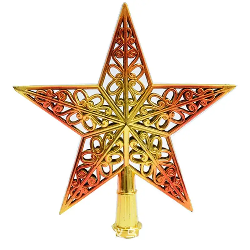 Hollow Five Star Christmas Tree Top Star Decor - Image 7
