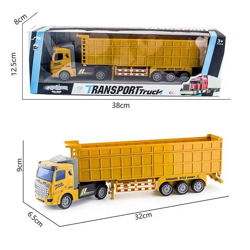 Children's Pull Back Toy Truck 38cm Yellow