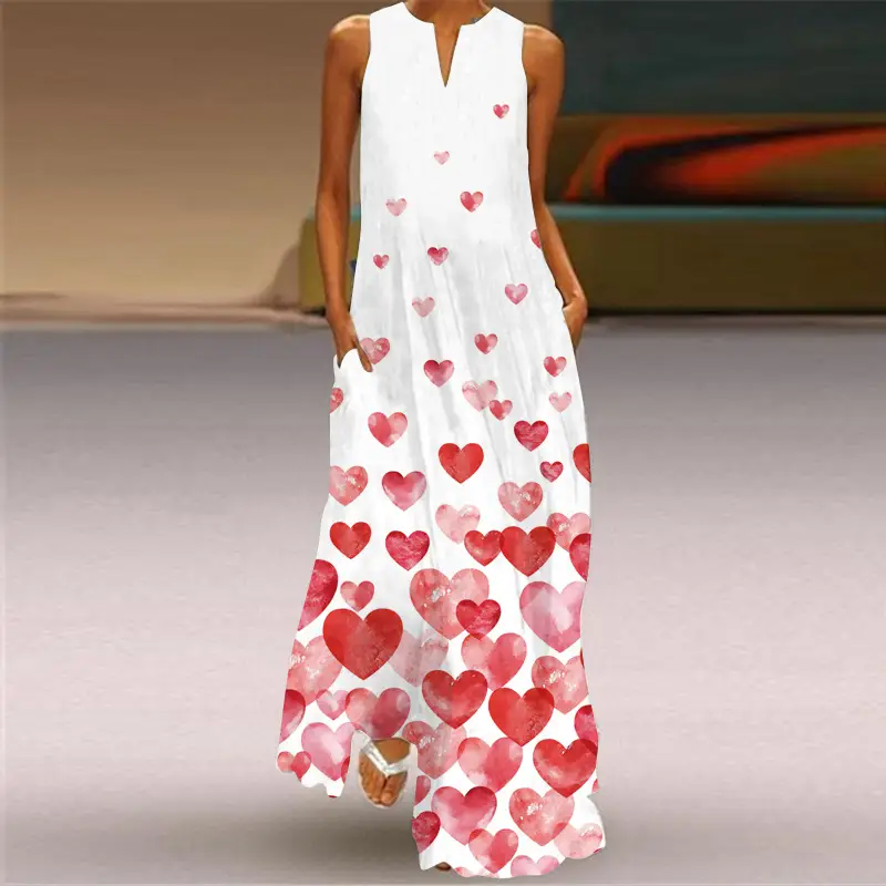 2026 Summer V-Neck Multi-Color Floral Long Dress - Image 6