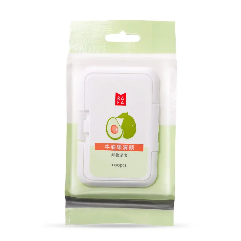 Rafa Aocado Makeup Remover Wipes 100 Gentle Cleaning Wet Wipes - Image 6