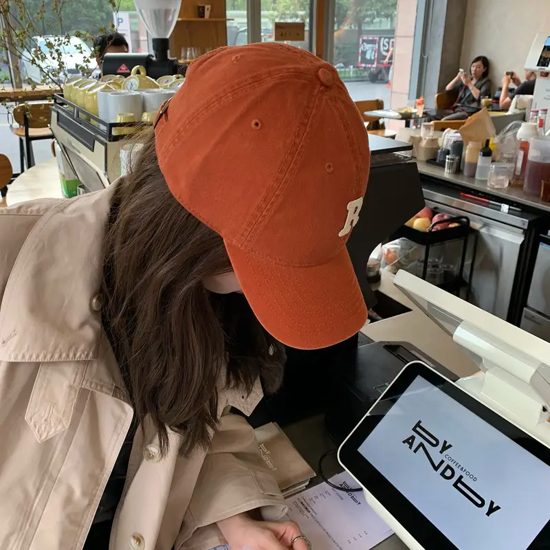 Women Cotton Baseball Caps Blue Yellow R Letter Spring Autumn Winter - Image 20